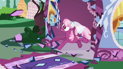 Size: 1280x720 | Tagged: safe, screencap, cheerilee, earth pony, pony, g4, hearts and hooves day (episode), carousel boutique, destruction, hearts and hooves day