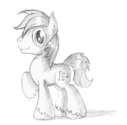 Size: 672x664 | Tagged: safe, oc, oc only, oc:dayan, oc:dayandey, earth pony, pony, gif, non-animated gif, solo, traditional art