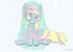 Size: 2100x1500 | Tagged: safe, derpy hooves, pegasus, pony, g4, female, mare, present, solo
