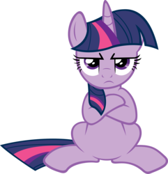 Size: 3000x3115 | Tagged: safe, artist:richhap, twilight sparkle, pony, unicorn, a canterlot wedding, g4, crossed hooves, female, high res, simple background, solo, transparent background, unamused, unicorn twilight, vector