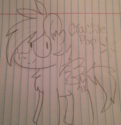 Size: 2289x2368 | Tagged: safe, artist:puppies567, crackle pop, g4, the cart before the ponies, high res, lined paper, solo, traditional art