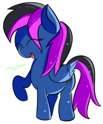 Size: 2563x3094 | Tagged: safe, artist:mintysketch, derpibooru exclusive, oc, oc only, oc:soaring surprise, high res, open mouth, raised hoof