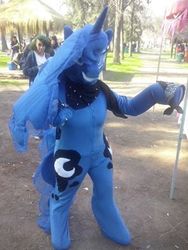 Size: 296x394 | Tagged: safe, princess luna, human, g4, clothes, cosplay, costume, fursuit, irl, irl human, photo