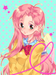Size: 400x533 | Tagged: safe, artist:chocolate-domino, fluttershy, human, g4, clothes, female, humanized, solo, winged humanization