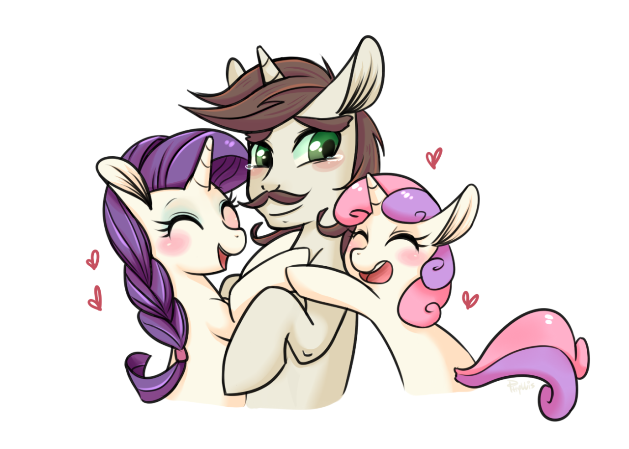 #1219558 - safe, artist:phyllismi, hondo flanks, rarity, sweetie belle ...
