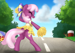 Size: 1921x1358 | Tagged: safe, artist:pencils, edit, cheerilee, earth pony, pony, g4, the cart before the ponies, adorasexy, bipedal, bottomless, butt, cheeribetes, cheerileeder, cheerleader, clothes, cute, eyes closed, featureless crotch, female, flowerbutt, mare, plot, pom pom, sexy, skirt, skirt lift, solo, upskirt, wallpaper, wallpaper for the fearless