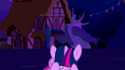 Size: 960x540 | Tagged: safe, edit, edited screencap, screencap, twilight sparkle, alicorn, human, pony, g4, magical mystery cure, absurd file size, absurd gif size, alicorn drama, angry, angry german kid, animated, drama, irl, irl human, meta, op is a duck, op is trying to start shit, overreaction, photo, smashing, spread wings, twilight sparkle (alicorn), wings
