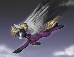 Size: 1024x791 | Tagged: safe, artist:noodlefreak88, oc, oc only, oc:digital dusk, pegasus, pony, shadowbolts, solo, watermark