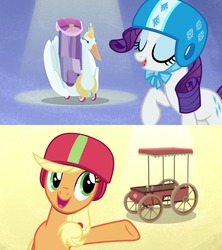 Size: 1920x2160 | Tagged: safe, screencap, applejack, rarity, pony, g4, the cart before the ponies