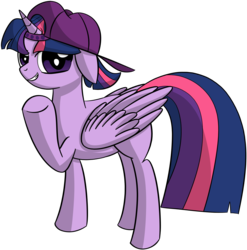 Size: 2500x2533 | Tagged: safe, artist:datapony, twilight sparkle, alicorn, pony, g4, cap, female, hat, high res, simple background, solo, transparent background, twilight sparkle (alicorn)