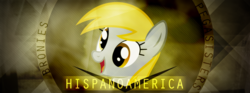 Size: 1024x379 | Tagged: safe, artist:narmet, derpy hooves, pegasus, pony, g4, female, mare, spanish