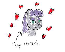 Size: 1280x1024 | Tagged: safe, artist:mightyshockwave, maud pie, earth pony, pony, g4, cute, heart, love, scribble