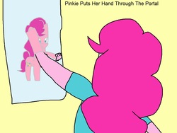 Size: 1195x897 | Tagged: safe, artist:my little brony friend, pinkie pie, equestria girls, g4, 1000 hours in ms paint, female, ms paint, portal