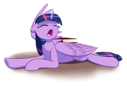 Size: 1280x876 | Tagged: safe, artist:acersiii, twilight sparkle, alicorn, pony, g4, book, cute, female, simple background, solo, tears of exhaust, tired, transparent background, twiabetes, twilight sparkle (alicorn), yawn
