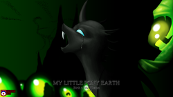 Size: 3840x2160 | Tagged: safe, artist:tsaritsaluna, queen chrysalis, changeling, g4, crying, egg, high res, nest, silhouette, swarm
