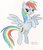 Size: 824x969 | Tagged: safe, artist:soulsliver249, rainbow dash, pegasus, pony, g4, female, mare, sketch, smiling, solo, spread wings, traditional art, wings