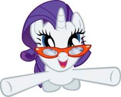 Size: 6000x4813 | Tagged: safe, artist:richhap, rarity, g4, suited for success, absurd resolution, female, glasses, simple background, solo, transparent background, vector