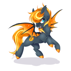 Size: 1024x1024 | Tagged: safe, artist:pvrii, oc, oc only, oc:jack-o-lantern, bat pony, pony, male, simple background, solo, stallion, transparent background