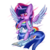 Size: 1000x1000 | Tagged: safe, artist:rena-mlp-999, rainbow dash, twilight sparkle, alicorn, pony, g4, duo, female, lesbian, mare, ship:twidash, shipping, twilight sparkle (alicorn)