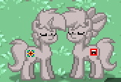 Size: 173x118 | Tagged: safe, oc, oc only, oc:statueofangry, oc:statueofhate, pony, pony town, brother and sister