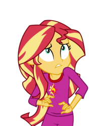 Size: 2336x3304 | Tagged: safe, artist:keronianniroro, sunset shimmer, equestria girls, g4, my little pony equestria girls: legend of everfree, clothes, female, high res, pajamas, simple background, solo, transparent background, vector