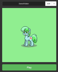 Size: 428x531 | Tagged: safe, oc, oc only, oc:sweetwater, pony, pony town, character, female, filly, sprite