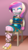 Size: 526x940 | Tagged: safe, artist:gaggeddude32, dean cadance, princess cadance, human, equestria girls, g4, bondage, breasts, chair, clothes, commission, duct tape, female, gag, high heels, kidnapped, peril, rope, rope bondage, ropes, scared, shoes, sitting, skirt, solo, tape gag