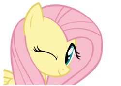 Size: 5595x3971 | Tagged: safe, artist:sniper6vs7rocket, fluttershy, g4, absurd resolution, female, one eye closed, simple background, smiling, solo, transparent background, vector, wink