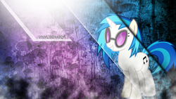 Size: 1920x1080 | Tagged: safe, artist:bronyyay123, dj pon-3, vinyl scratch, g4, female, smiling, solo, wallpaper