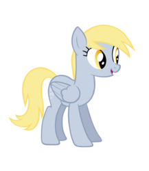 Size: 1400x1613 | Tagged: safe, artist:tryhardbrony, derpy hooves, pegasus, pony, g4, cute, female, mare, simple background, solo, transparent background, vector
