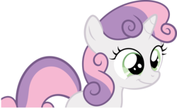 Size: 8304x5227 | Tagged: safe, artist:tryhardbrony, sweetie belle, g4, absurd resolution, female, simple background, smiling, solo, transparent background, vector