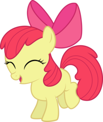 Size: 6864x8170 | Tagged: safe, artist:tryhardbrony, apple bloom, g4, absurd resolution, adorabloom, cute, eyes closed, female, simple background, smiling, solo, transparent background, vector