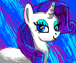 Size: 300x250 | Tagged: safe, artist:chokuru, rarity, g4, color porn, drawception, female, solo