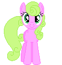 Size: 128x133 | Tagged: safe, artist:onil innarin, derpibooru exclusive, daisy, flower wishes, pony, animated, blinking, c:, female, looking at you, mare, pixel art, simple background, solo, transparent background