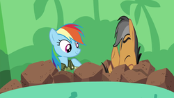 Size: 1280x720 | Tagged: safe, screencap, quibble pants, rainbow dash, pony, g4, stranger than fan fiction, ball pit, great moments in animation, smear frame
