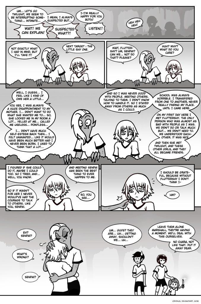 #1221064 - safe, artist:crydius, fluttershy, oc, oc:crydius, comic ...