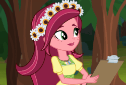 Size: 781x528 | Tagged: safe, screencap, gloriosa daisy, equestria girls, g4, my little pony equestria girls: legend of everfree, animated, cute, daisybetes, female, geode of fauna, geode of shielding, geode of sugar bombs, geode of super speed, geode of super strength, magical geodes