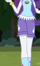Size: 138x225 | Tagged: safe, screencap, rarity, equestria girls, g4, my little pony equestria girls: legend of everfree, animated, bracelet, clothes, female, hips, jewelry, legs, loop, pictures of legs, shorts, socks, swaying hips, walk cycle, walking, wide hips