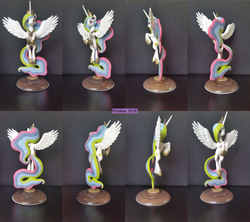 Size: 4608x4096 | Tagged: safe, artist:prodius, princess celestia, g4, absurd resolution, craft, female, figurine, irl, photo, sculpey, sculpture, show accurate, solo, traditional art