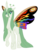 Size: 934x1224 | Tagged: safe, artist:faith-wolff, changeling, changeling queen, kaiju, fanfic:the bridge, butterfly wings, changelingified, colored sclera, colored wings, godzilla (series), gradient wings, mothra, mothra lea, multicolored wings, rainbow wings, raised hoof, simple background, solo, species swap, transparent background, wings