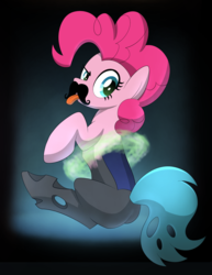 Size: 1178x1525 | Tagged: safe, artist:drawponies, pinkie pie, oc, oc:shifter, changeling, g4, cute, glowing, male, solo