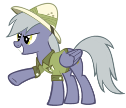 Size: 1024x874 | Tagged: safe, artist:blah23z, daring do, limestone pie, pegasus, pony, g4, clothes, female, hat, raised hoof, recolor, simple background, solo, transparent background, wings