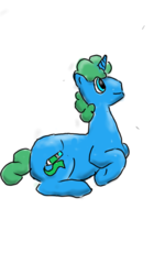 Size: 768x1280 | Tagged: safe, artist:greengraphite, oc, oc only, oc:green graphite, pony, unicorn, blue, green, sitting