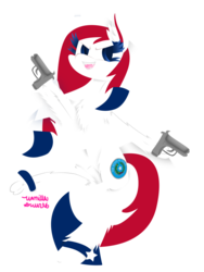 Size: 1024x1365 | Tagged: safe, artist:vanillaswirl6, oc, oc only, pony, vanillaswirl6's state ponies, gun, gun shaped object, solo, texas, weapon