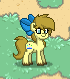 Size: 140x159 | Tagged: safe, oc, oc only, oc:basil nut, pony, pony town, hair bow