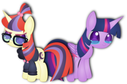 Size: 4349x2904 | Tagged: dead source, safe, artist:spophia, moondancer, twilight sparkle, alicorn, pony, g4, crying, duo, twilight sparkle (alicorn)