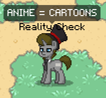 Size: 212x195 | Tagged: safe, oc, oc only, pony, pony town, anime, cartoons, the truth hurts, truth