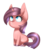 Size: 1811x2054 | Tagged: safe, artist:scarlet-spectrum, oc, oc only, oc:loving paw, pony, unicorn, cute, female, filly, looking up, simple background, sitting, solo, transparent background, wavy mouth