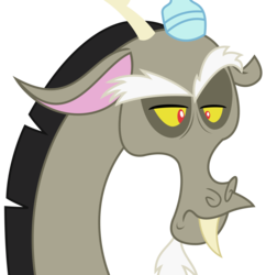 Size: 3269x3375 | Tagged: safe, artist:sketchmcreations, discord, dungeons and discords, g4, high res, raised eyebrow, simple background, transparent background, vector