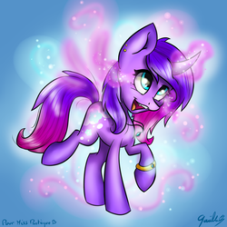 Size: 3024x3024 | Tagged: safe, artist:gaelledragons, oc, oc only, pony, unicorn, curved horn, high res, horn, solo